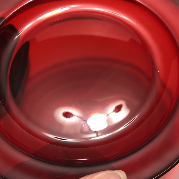 Arcorco France Ruby Red Set Of Four Salad Plates With One Coffee Cup - Picture 9 of 13